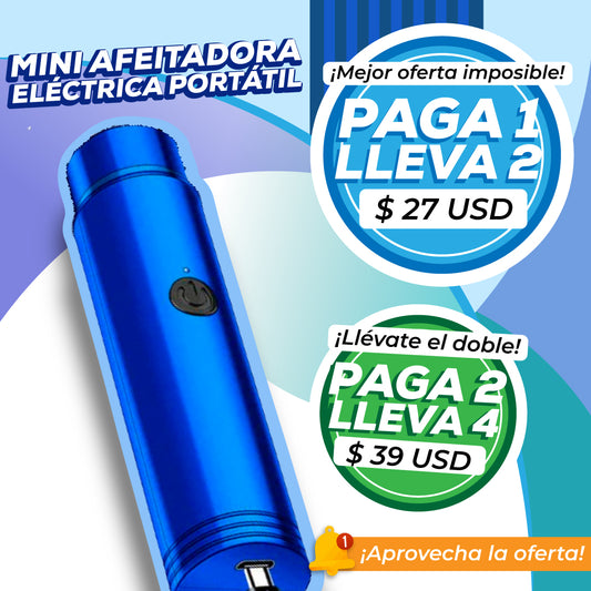 🧔 MINI AFEITADORA ELÉCTRICA PORTÁTIL ⭐⭐⭐⭐⭐